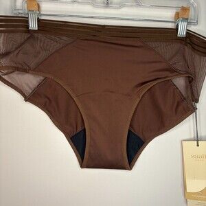 SAALT Wear NEW Period Underwear Womens XXL Brown High Absorbency Pantie Hipster